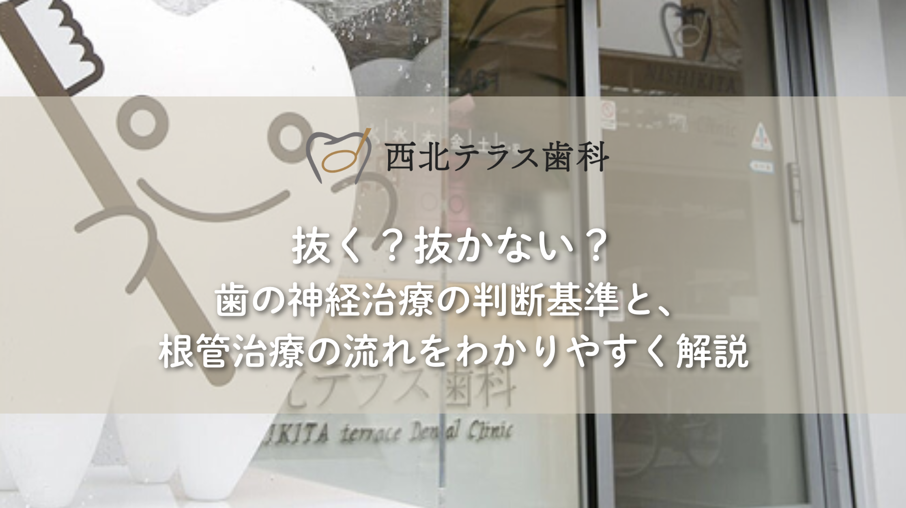 抜く？抜かない？歯の神経治療の判断基準と、根管治療の流れをわかりやすく解説